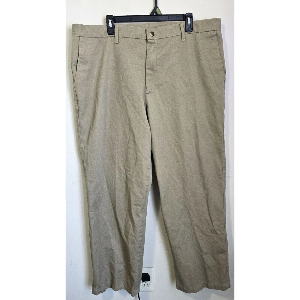 Men’s 40x30 Khaki Chino Pants Straight Leg Casual
